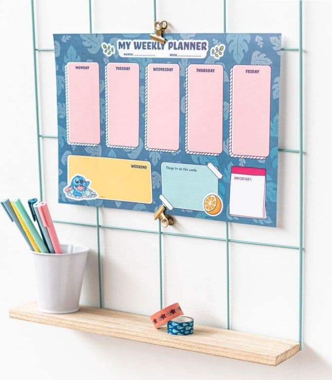 Disney Stitch - Agenda settimanale 54 pagine A4 - 12