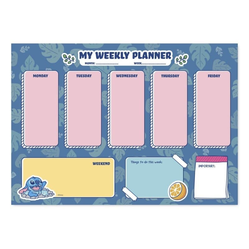 Disney Stitch - Agenda settimanale 54 pagine A4 - 7