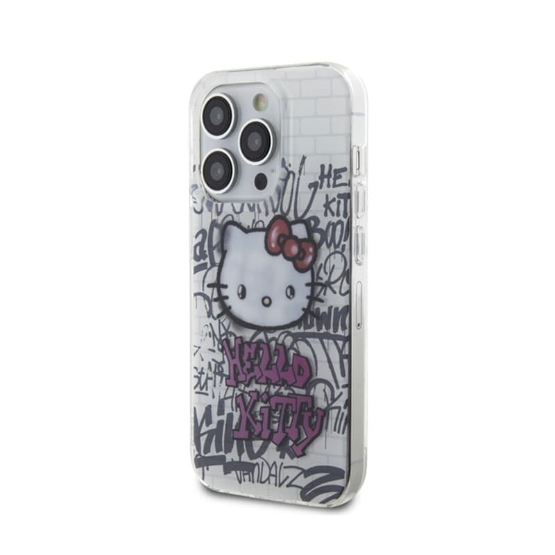 Hello Kitty IML Kitty On Bricks Graffiti - iPhone 14 Pro Max Case (white) - 2