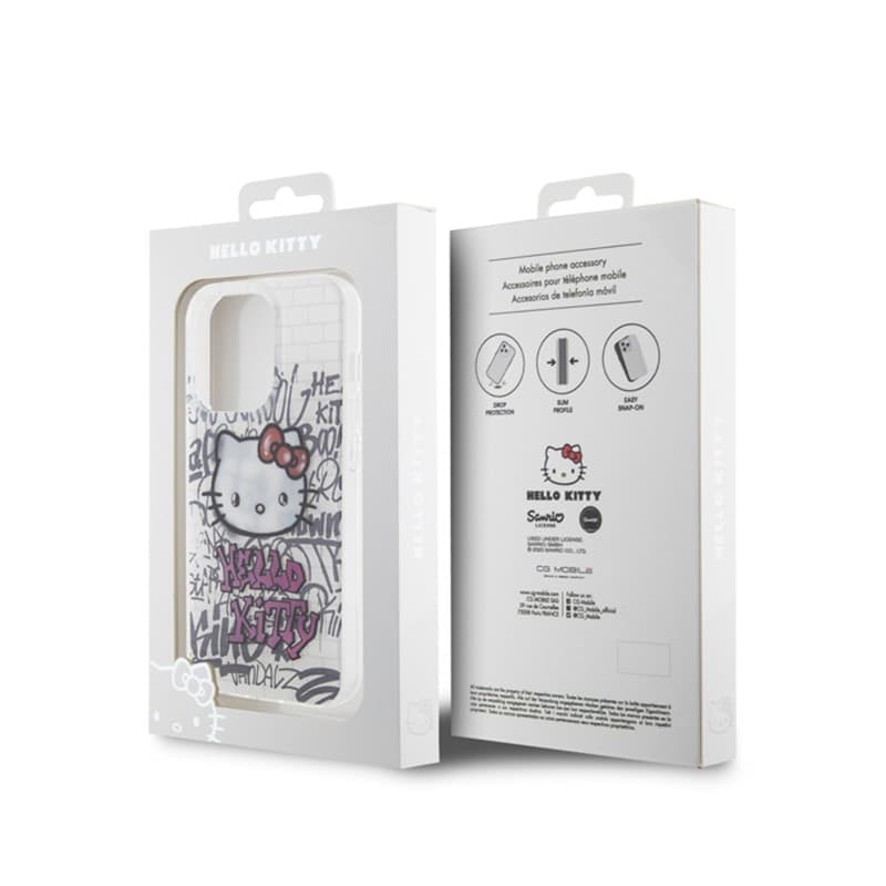 Hello Kitty IML Kitty On Bricks Graffiti - iPhone 14 Pro Max Case (white) - 16