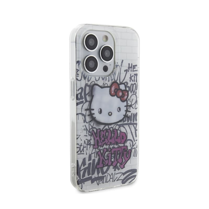 Hello Kitty IML Kitty On Bricks Graffiti - iPhone 14 Pro Max Case (white) - 4