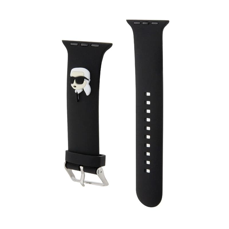 Karl Lagerfeld 3D Rubber Karl Head NFT - Strap for Apple Watch 42/44/45/49 mm (black) - 3