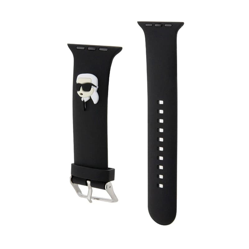 Karl Lagerfeld 3D Rubber Karl Head NFT - Strap for Apple Watch 42/44/45/49 mm (black) - 7