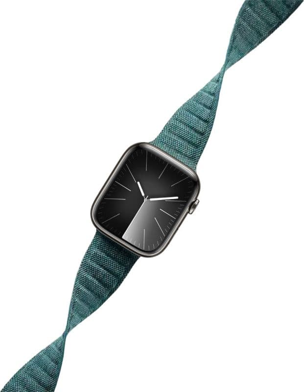 Crong Melange - Cinturino magnetico per Apple Watch 44/45/46/49 mm (turchese melange) - 6