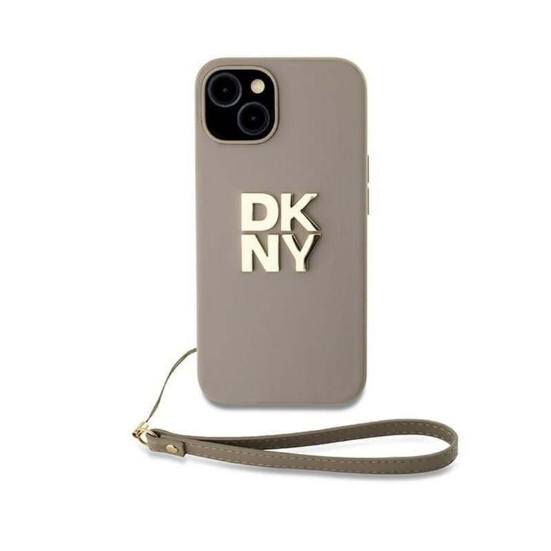 DKNY Wrist Strap Stock Logo - Case for iPhone 15 / 14 / 13 (Beige) - 2