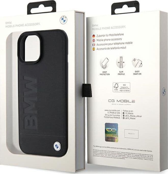 BMW Leather Hot Stamp MagSafe - Case for iPhone 15 Plus (black) - 16