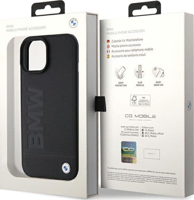 BMW Leather Hot Stamp MagSafe - Case for iPhone 15 Plus (black) - 8