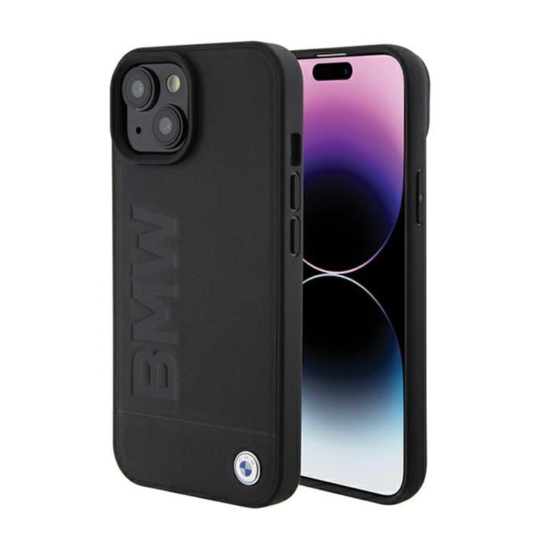 BMW Leather Hot Stamp MagSafe - Case for iPhone 15 Plus (black) - 9