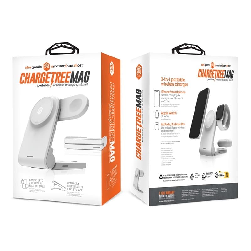 STM ChargeTree MAG - 3-in-1 mobile wireless charger with MagSafe (white) - 18
