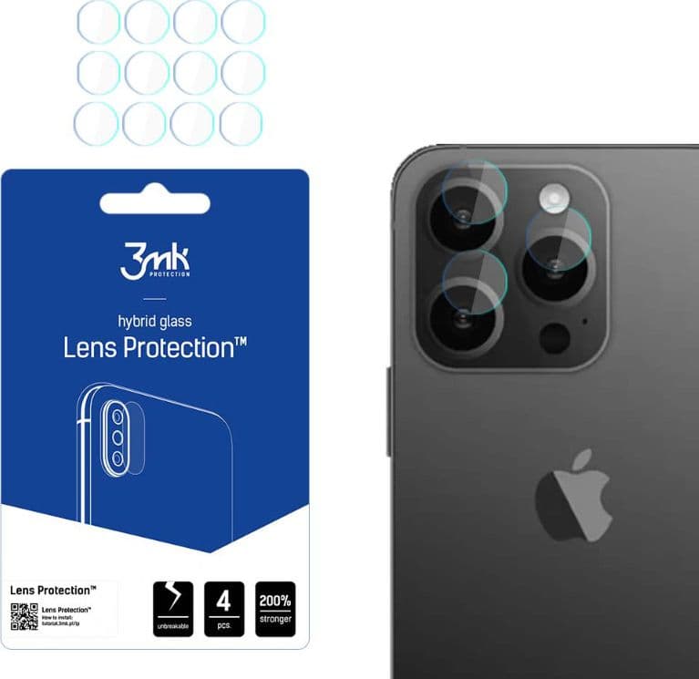3mk Lens Protection - Camera Lens Glass for iPhone 15 Pro (4 sets)