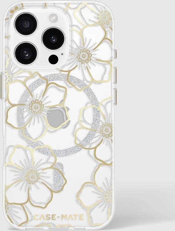 Case-Mate Floral Gems MagSafe - Case for iPhone 16 Pro (Gold) - 19