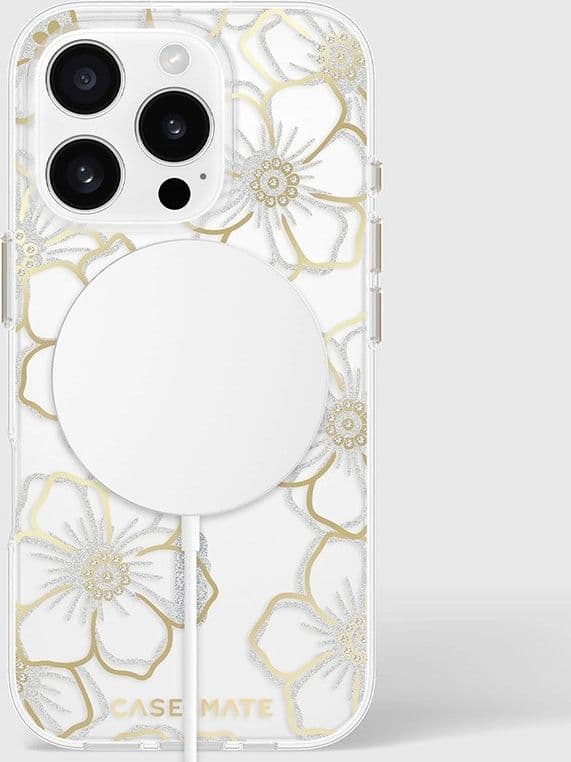 Case-Mate Floral Gems MagSafe - Case for iPhone 16 Pro (Gold) - 20