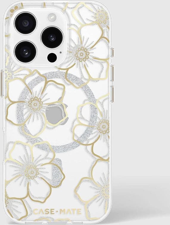 Case-Mate Floral Gems MagSafe - Case for iPhone 16 Pro (Gold) - 9