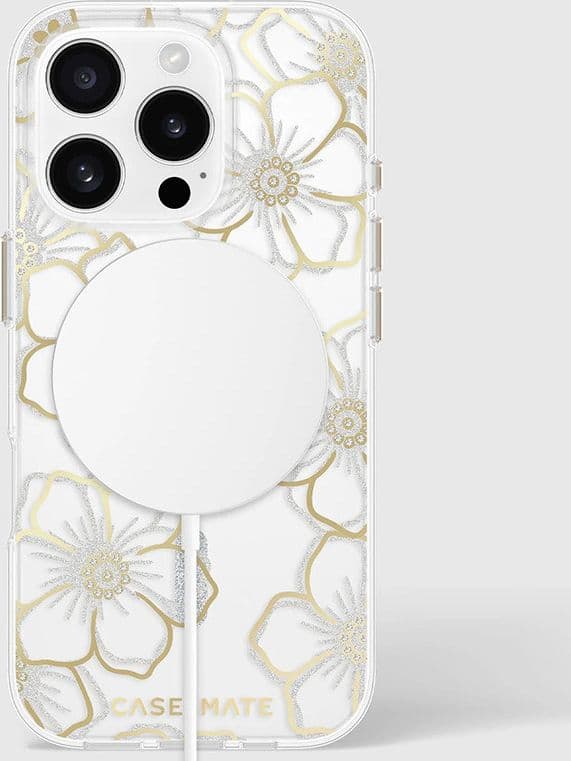 Case-Mate Floral Gems MagSafe - Case for iPhone 16 Pro (Gold) - 10