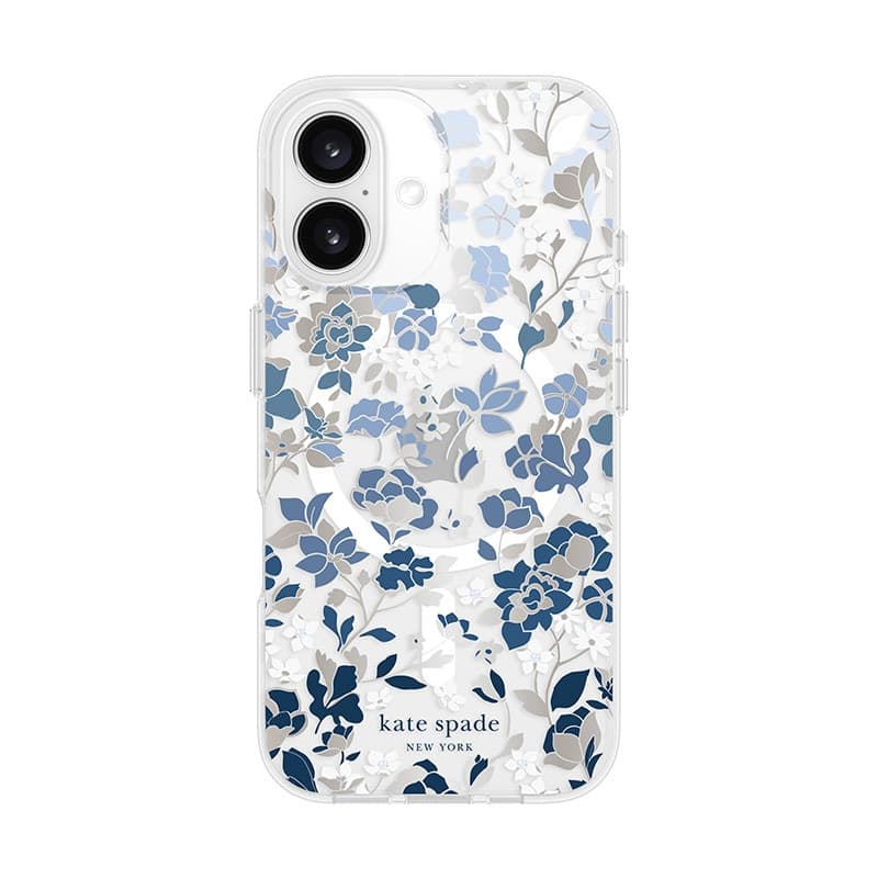 Kate Spade New York Protective Gems MagSafe - Case for iPhone 16 (Flowerbed Blue) - 2