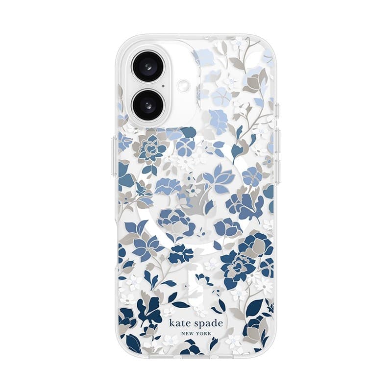 Kate Spade New York Protective Gems MagSafe - Case for iPhone 16 (Flowerbed Blue) - 12