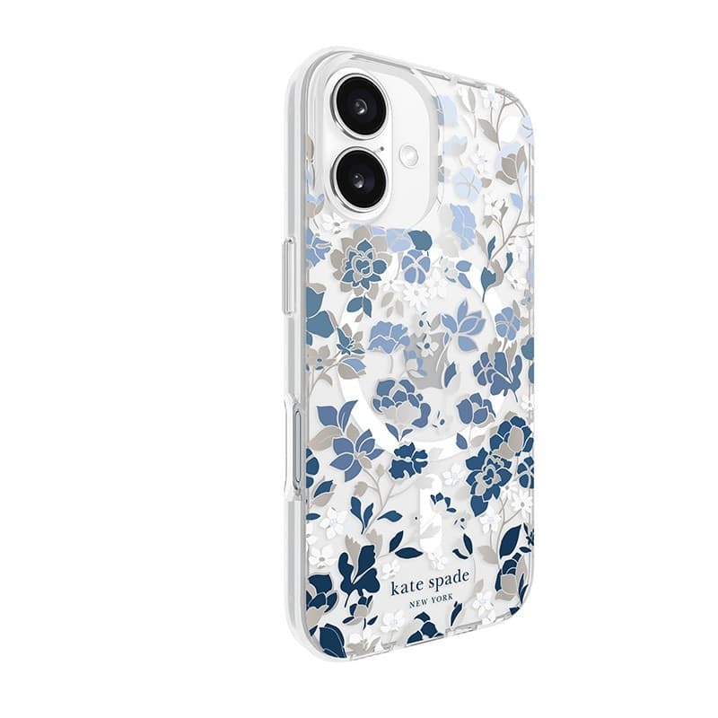 Kate Spade New York Protective Gems MagSafe - Case for iPhone 16 (Flowerbed Blue) - 13