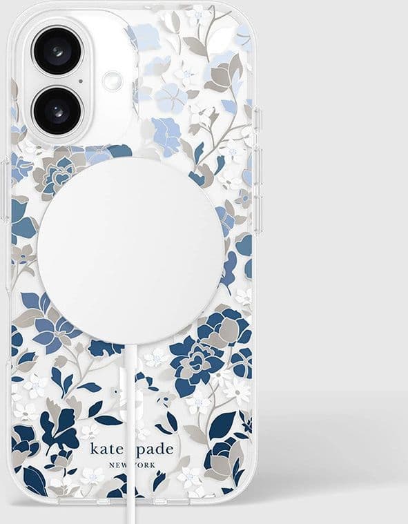Kate Spade New York Protective Gems MagSafe - Case for iPhone 16 (Flowerbed Blue) - 10
