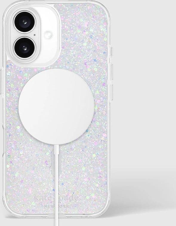Kate Spade New York Protective MagSafe - Case for iPhone 16 (Chunky Glitter) - 20