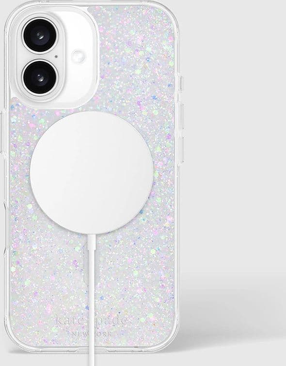 Kate Spade New York Protective MagSafe - Case for iPhone 16 (Chunky Glitter) - 10