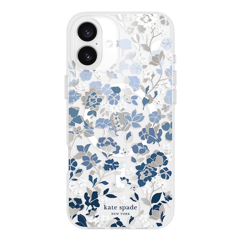 Kate Spade New York Protective Gems MagSafe - Case for iPhone 16 Plus (Flowerbed Blue) - 2