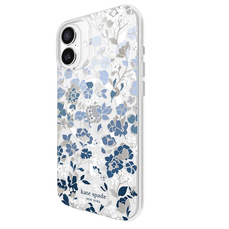 Kate Spade New York Protective Gems MagSafe - Case for iPhone 16 Plus (Flowerbed Blue) - 14