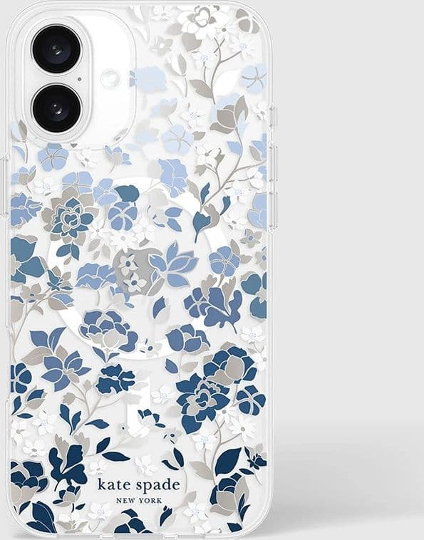 Kate Spade New York Protective Gems MagSafe - Case for iPhone 16 Plus (Flowerbed Blue) - 19