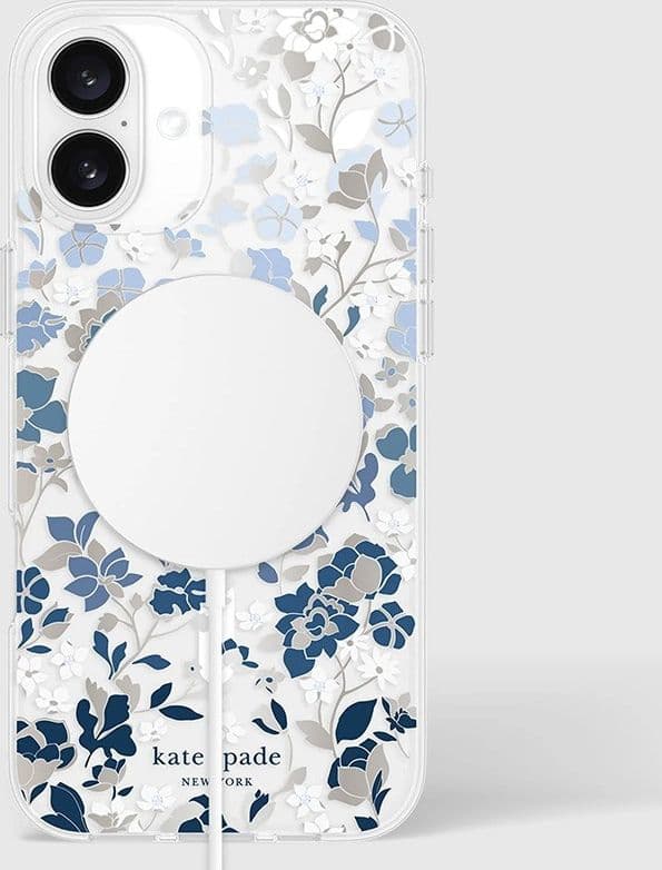Kate Spade New York Protective Gems MagSafe - Case for iPhone 16 Plus (Flowerbed Blue) - 20