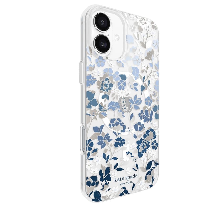 Kate Spade New York Protective Gems MagSafe - Case for iPhone 16 Plus (Flowerbed Blue) - 3