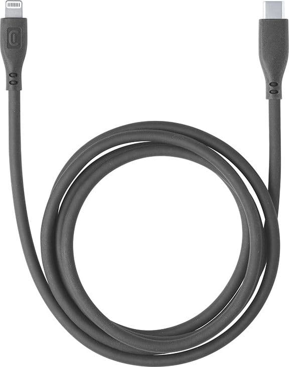 Cellularline Soft Cable - USB-C to Lightning cable MFi certified 1.2 m (black) - 4