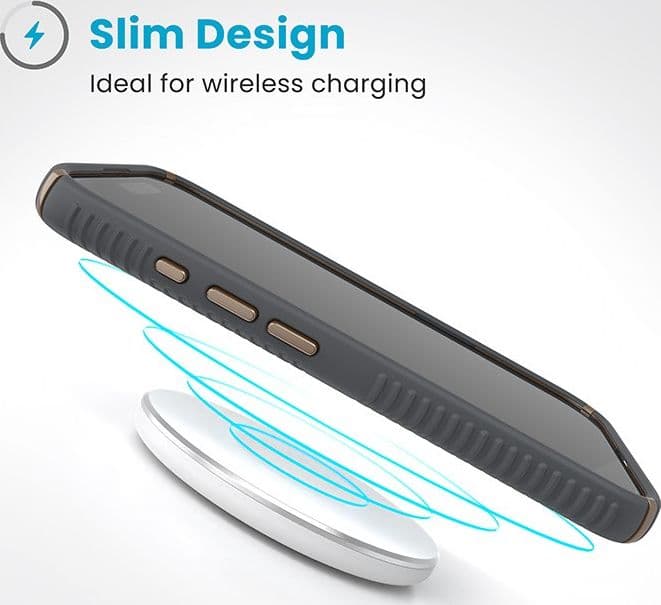 Speck Presidio2 Grip - Custodia per iPhone 16 (grigio antracite / bronzo freddo / bianco) - 13