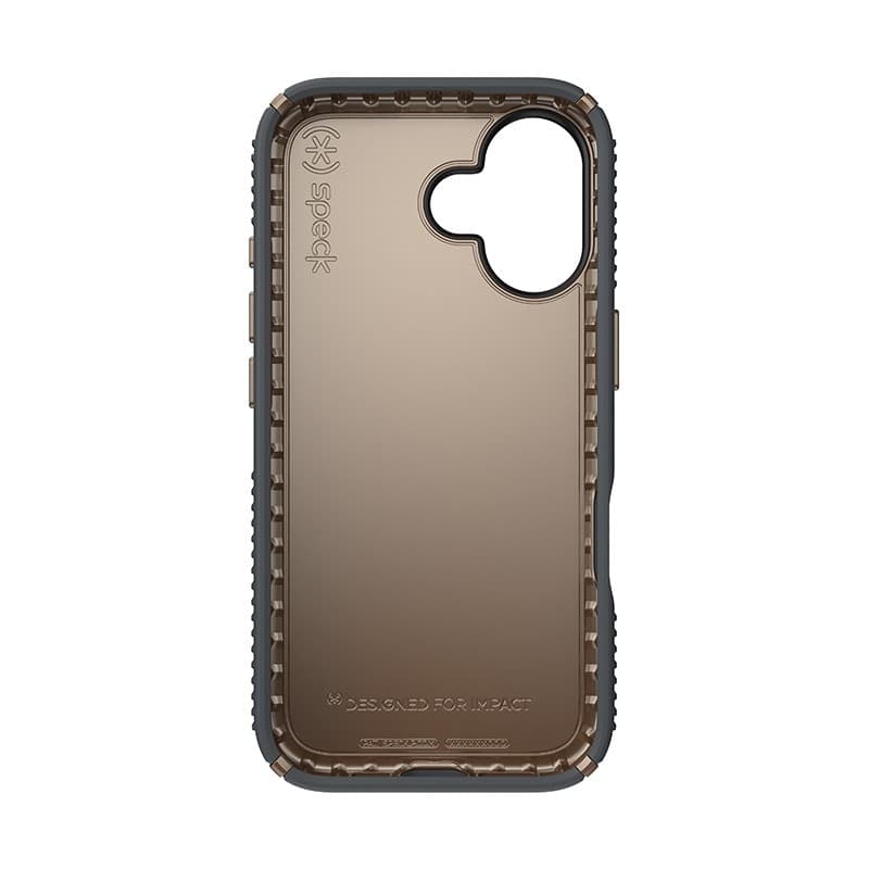Speck Presidio2 Grip - Custodia per iPhone 16 (grigio antracite / bronzo freddo / bianco) - 20