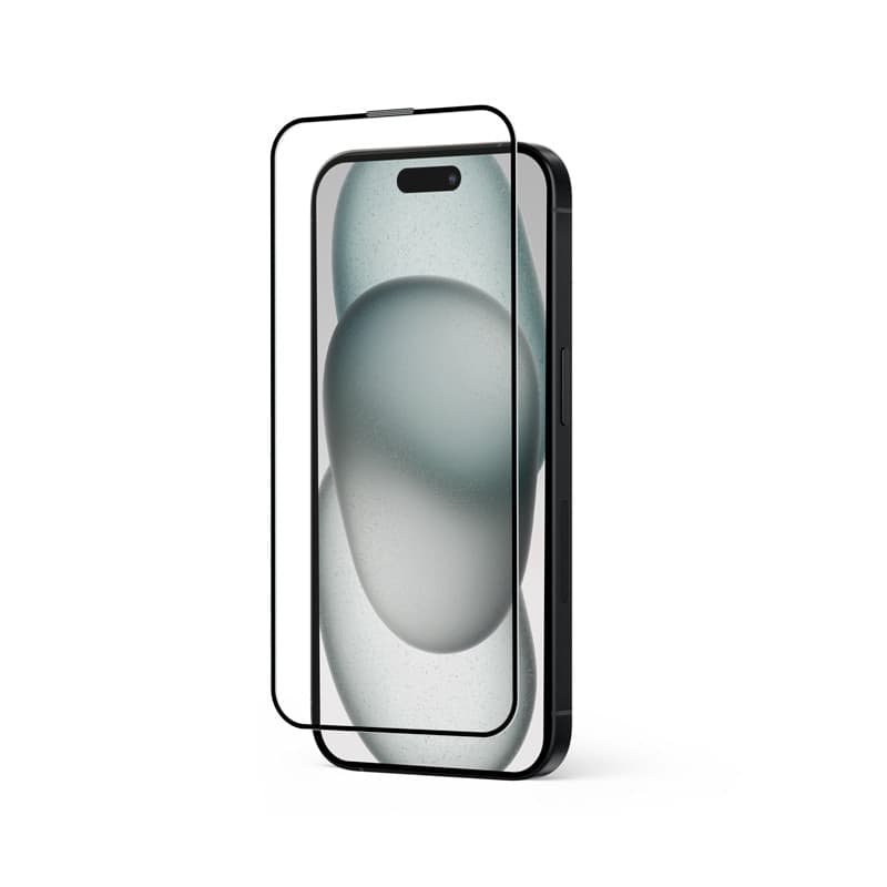 Crong Anti-Bacterial 3D Armor Glass - Vetro temperato 9H Full Glue per iPhone 16 Plus / iPhone 15 Plus + telaio di installazione - 2