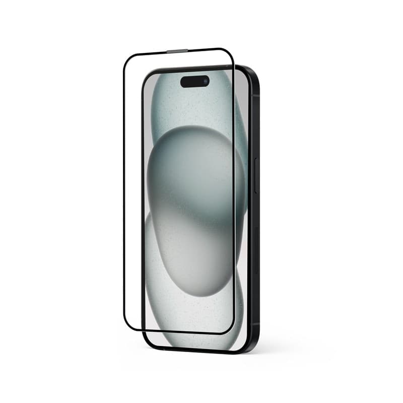 Crong Anti-Bacterial 3D Armor Glass - Vetro temperato 9H Full Glue per iPhone 16 Plus / iPhone 15 Plus + telaio di installazione - 8