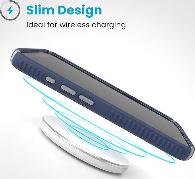 Speck Presidio2 Grip - Custodia per iPhone 16 (blu costiero / grigio polvere / bianco) - 3