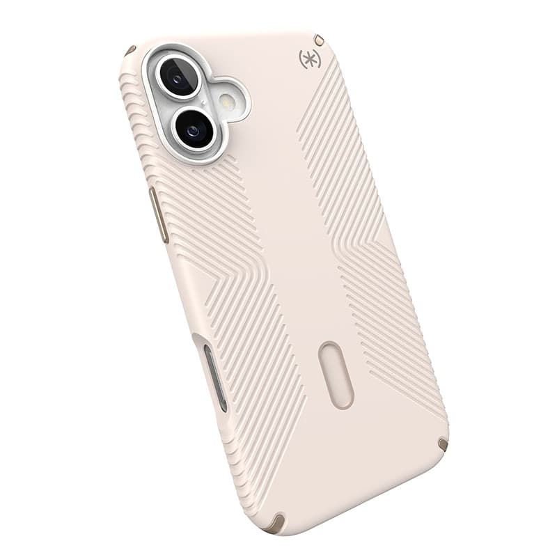 Speck Presidio2 Grip ClickLock e MagSafe - Custodia per iPhone 16 Plus (Osso sbiancato / Oro antico / Marrone nocciola) - 8