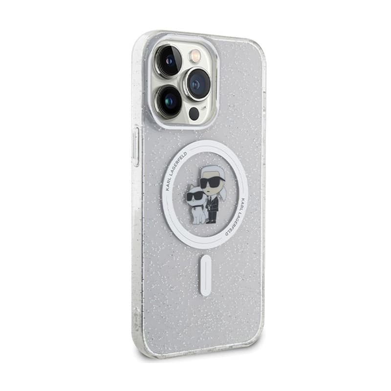 Karl Lagerfeld Karl & Choupette Glitter MagSafe - iPhone 14 Pro Max Case (Transparent) - 4