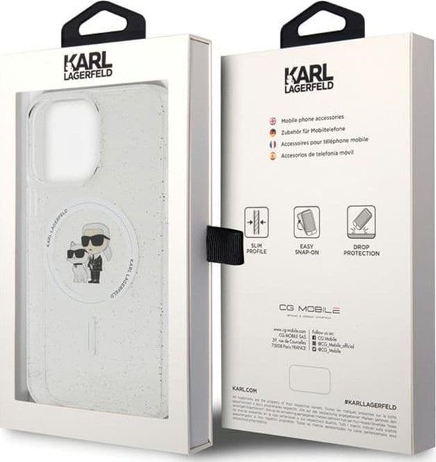 Karl Lagerfeld Karl & Choupette Glitter MagSafe - iPhone 14 Pro Max Case (Transparent) - 8