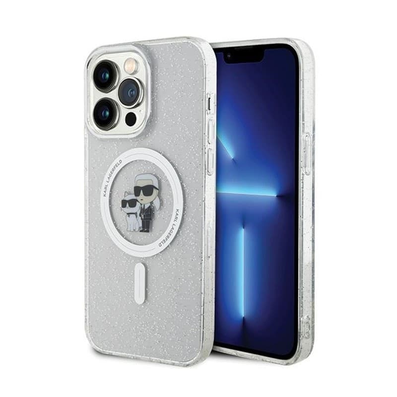 Karl Lagerfeld Karl & Choupette Glitter MagSafe - iPhone 14 Pro Max Case (Transparent) - 9