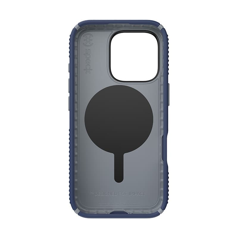 Speck Presidio2 Grip ClickLock e MagSafe - Custodia per iPhone 16 Pro (blu costiero / grigio polvere / bianco) - 10