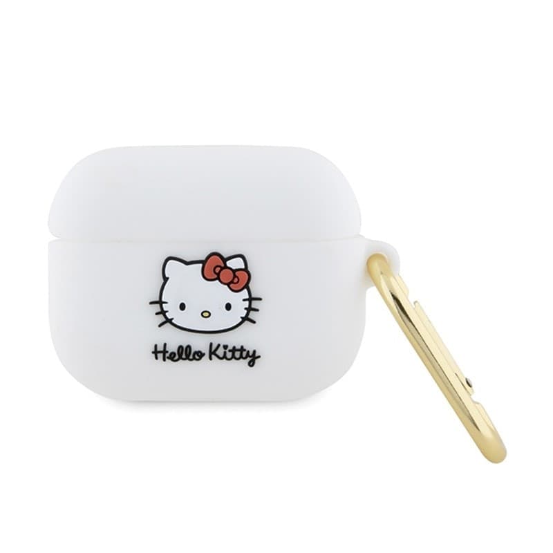 Hello Kitty Silicone 3D Kitty Head - Case for AirPods Pro (white) - 4