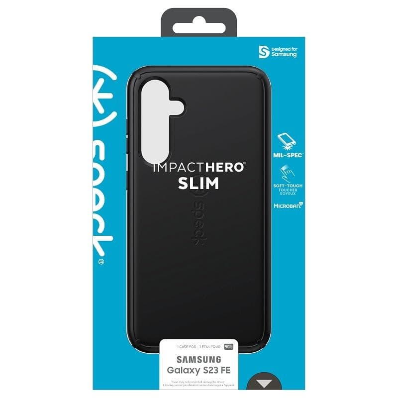 Speck ImpactHero Slim - Custodia per Samsung Galaxy S23 FE (nera) - 14