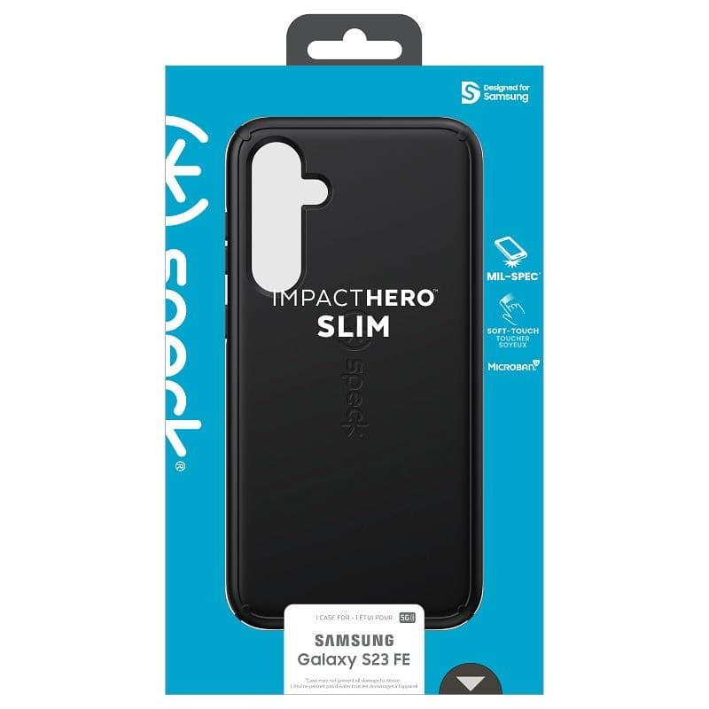 Speck ImpactHero Slim - Custodia per Samsung Galaxy S23 FE (nera) - 7