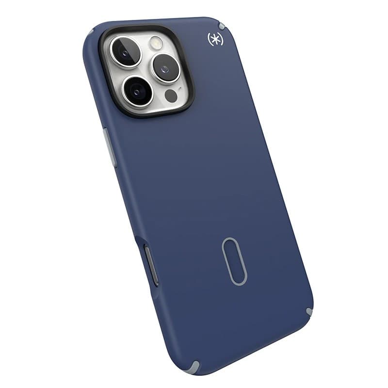 Speck Presidio2 Pro ClickLock e MagSafe - Custodia per iPhone 16 Pro Max (blu costiero / grigio polvere / bianco) - 18