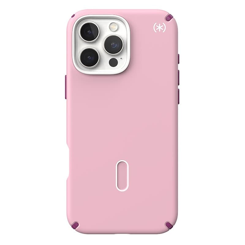 Speck Presidio2 Pro ClickLock e MagSafe - Custodia per iPhone 16 Pro Max (rosa mercoledi / viola Boysenberry / bianco) - 18
