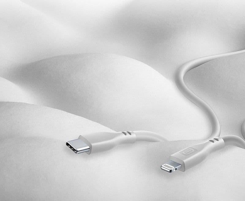 Cellularline Soft Cable - USB-C to Lightning cable MFi certified 1.2 m (grey) - 7