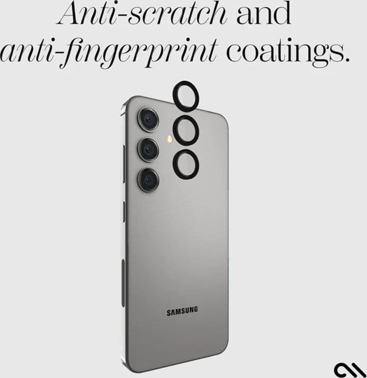 Case-Mate Aluminum Ring Lens Protector - Protective Glass for the camera lens of the Samsung Galaxy S24 (Black) - 19