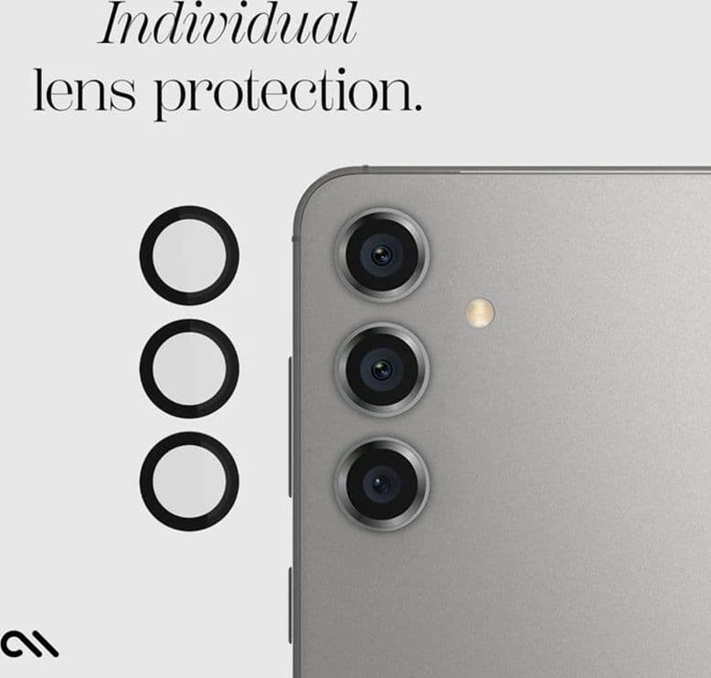 Case-Mate Aluminum Ring Lens Protector - Protective Glass for the camera lens of the Samsung Galaxy S24 (Black) - 8