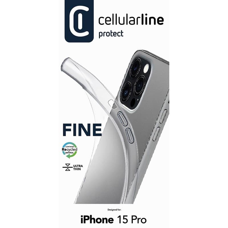 Cellularline Fine - Case for iPhone 15 Pro (Transparent) - 8