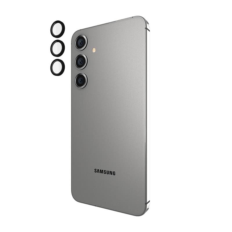 Case-Mate Aluminum Ring Lens Protector - Protective Glass for the camera lens of the Samsung Galaxy S24+ (Black) - 3
